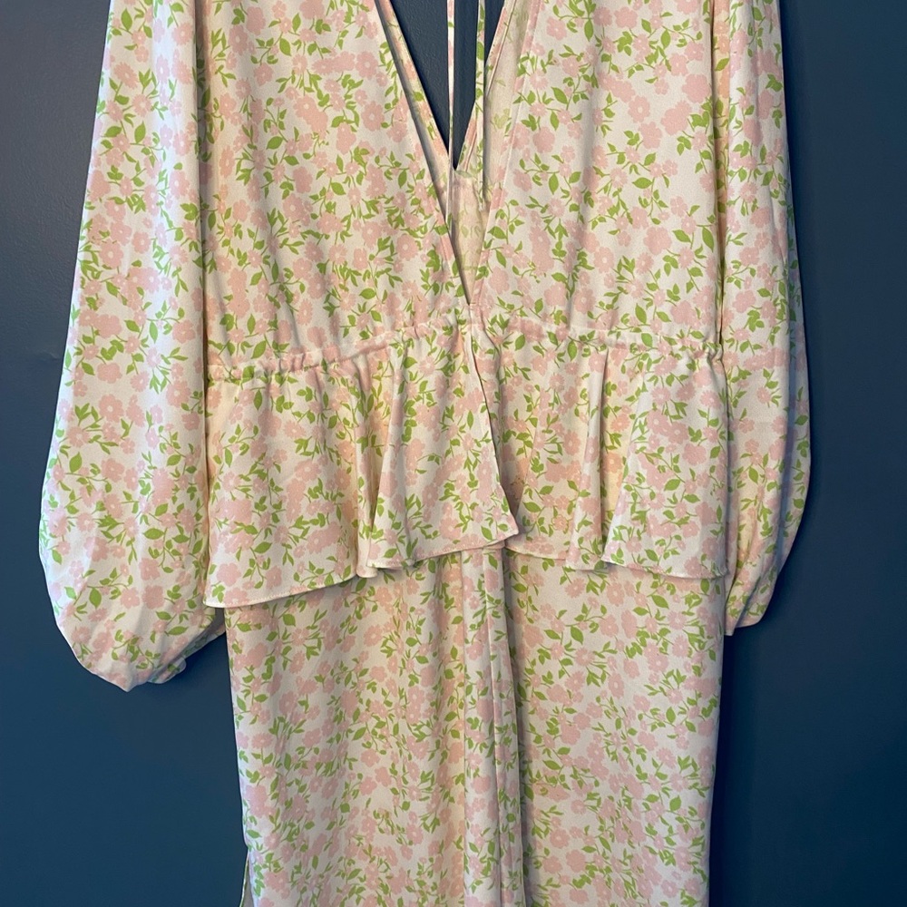 Topshop Ruffle Floral Print Spring Dress - Picture 8 of 10